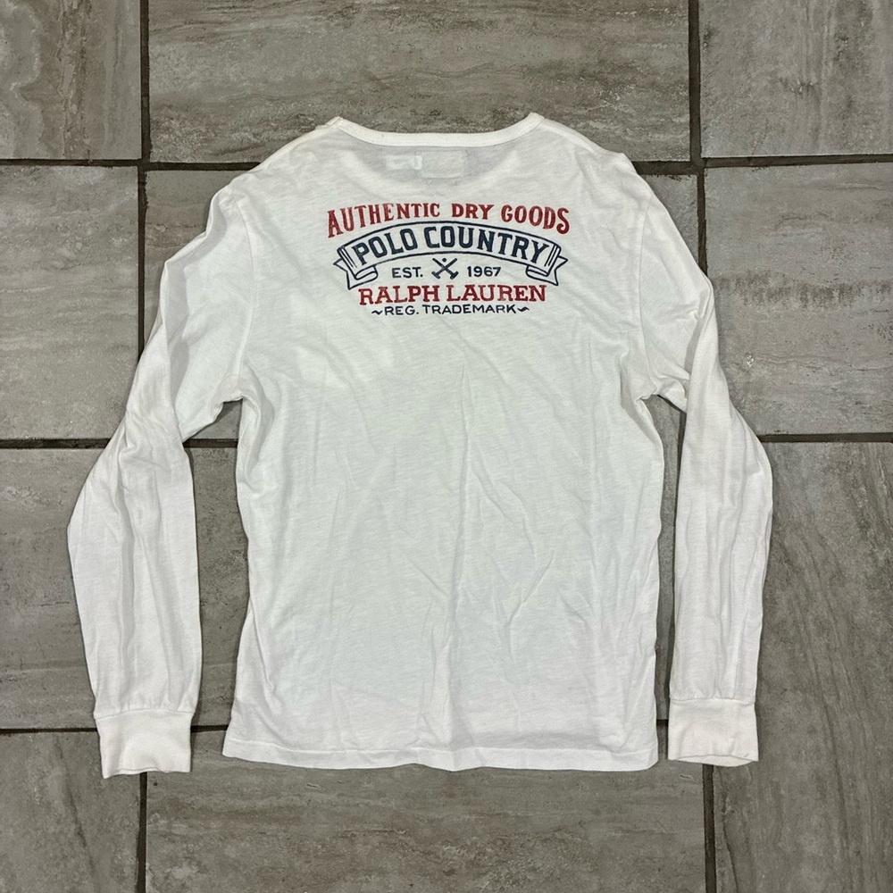Ralph Lauren Polo Country Authentic Dry Goods White Custom Fit Long Sleeve Shirt - Picture 7 of 7